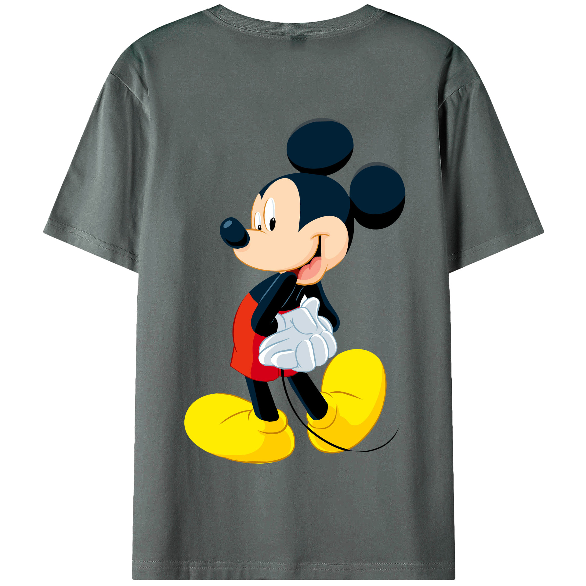 （画像用） ミッキーマウス Mickey Mouse 綿100％半袖Tシャツ（背面プリント）